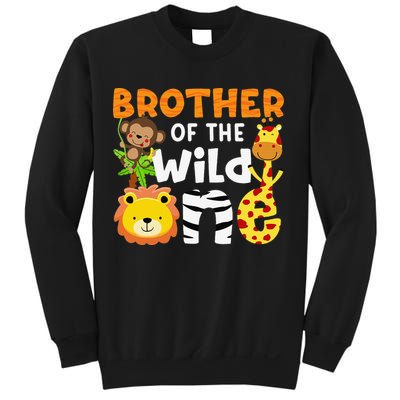 Brother of the Wild One Zoo Theme Bday Safari Jungle Animals Sweatshirt