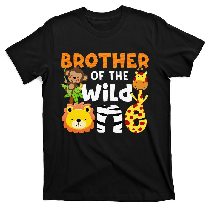 Brother of the Wild One Zoo Theme Bday Safari Jungle Animals T-Shirt