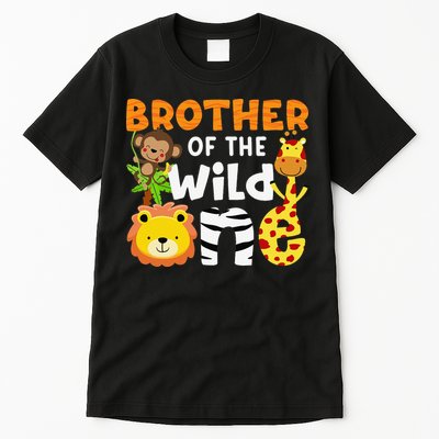 Brother of the Wild One Zoo Theme Bday Safari Jungle Animals Tall T-Shirt
