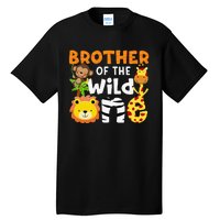 Brother of the Wild One Zoo Theme Bday Safari Jungle Animals Tall T-Shirt