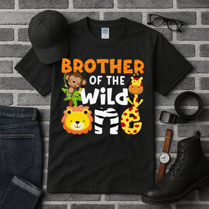 Brother of the Wild One Zoo Theme Bday Safari Jungle Animals Tall T-Shirt