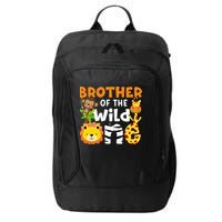 Brother of the Wild One Zoo Theme Bday Safari Jungle Animals City Backpack