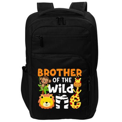 Brother of the Wild One Zoo Theme Bday Safari Jungle Animals Impact Tech Backpack