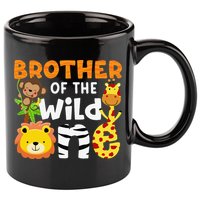 Brother of the Wild One Zoo Theme Bday Safari Jungle Animals 11oz C Handle Ceramic Mug