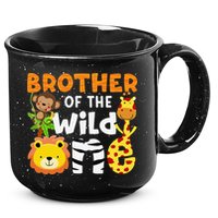 Brother of the Wild One Zoo Theme Bday Safari Jungle Animals 15oz Campfire Ceramic Mug