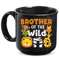 Brother of the Wild One Zoo Theme Bday Safari Jungle Animals 15oz Campfire Ceramic Mug