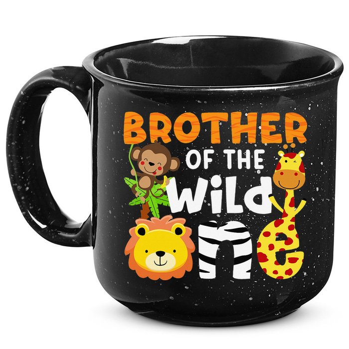 Brother of the Wild One Zoo Theme Bday Safari Jungle Animals 15oz Campfire Ceramic Mug