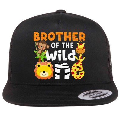 Brother of the Wild One Zoo Theme Bday Safari Jungle Animals Flatbill Hat