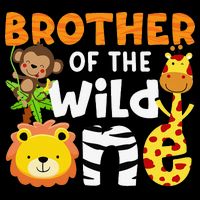 Brother of the Wild One Zoo Theme Bday Safari Jungle Animals 16 in Basic Backpack