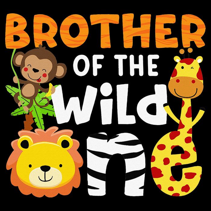 Brother of the Wild One Zoo Theme Bday Safari Jungle Animals 16 in Basic Backpack