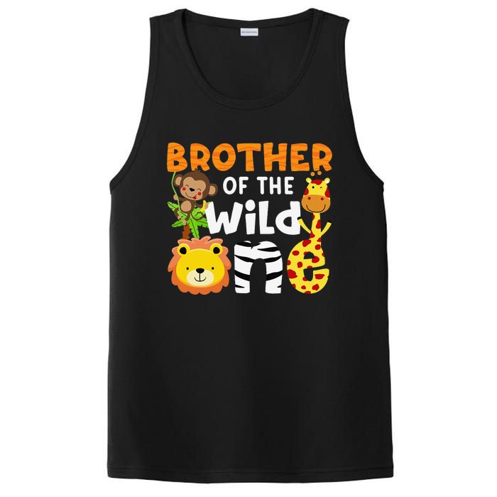 Brother of the Wild One Zoo Theme Bday Safari Jungle Animals PosiCharge Competitor Tank