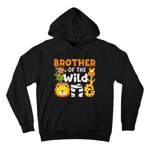 Brother of the Wild One Zoo Theme Bday Safari Jungle Animals Tall Hoodie