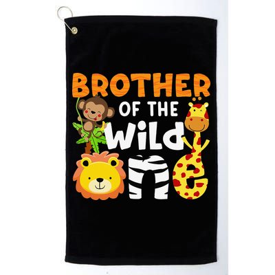 Brother of the Wild One Zoo Theme Bday Safari Jungle Animals Golf Towel