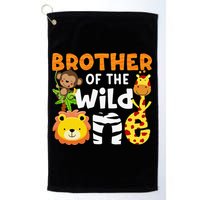 Brother of the Wild One Zoo Theme Bday Safari Jungle Animals Golf Towel