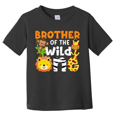 Brother of the Wild One Zoo Theme Bday Safari Jungle Animals Toddler T-Shirt