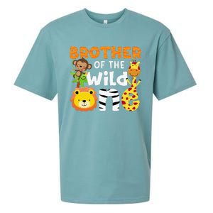 Brother of the Wild One Zoo Theme Bday Safari Jungle Animals Sueded Cloud Jersey T-Shirt