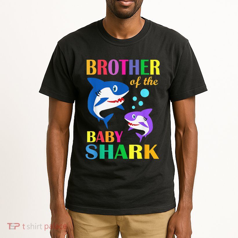 Brother Of The Baby Birthday Shark Brother Shark Christmas Tall T-Shirt