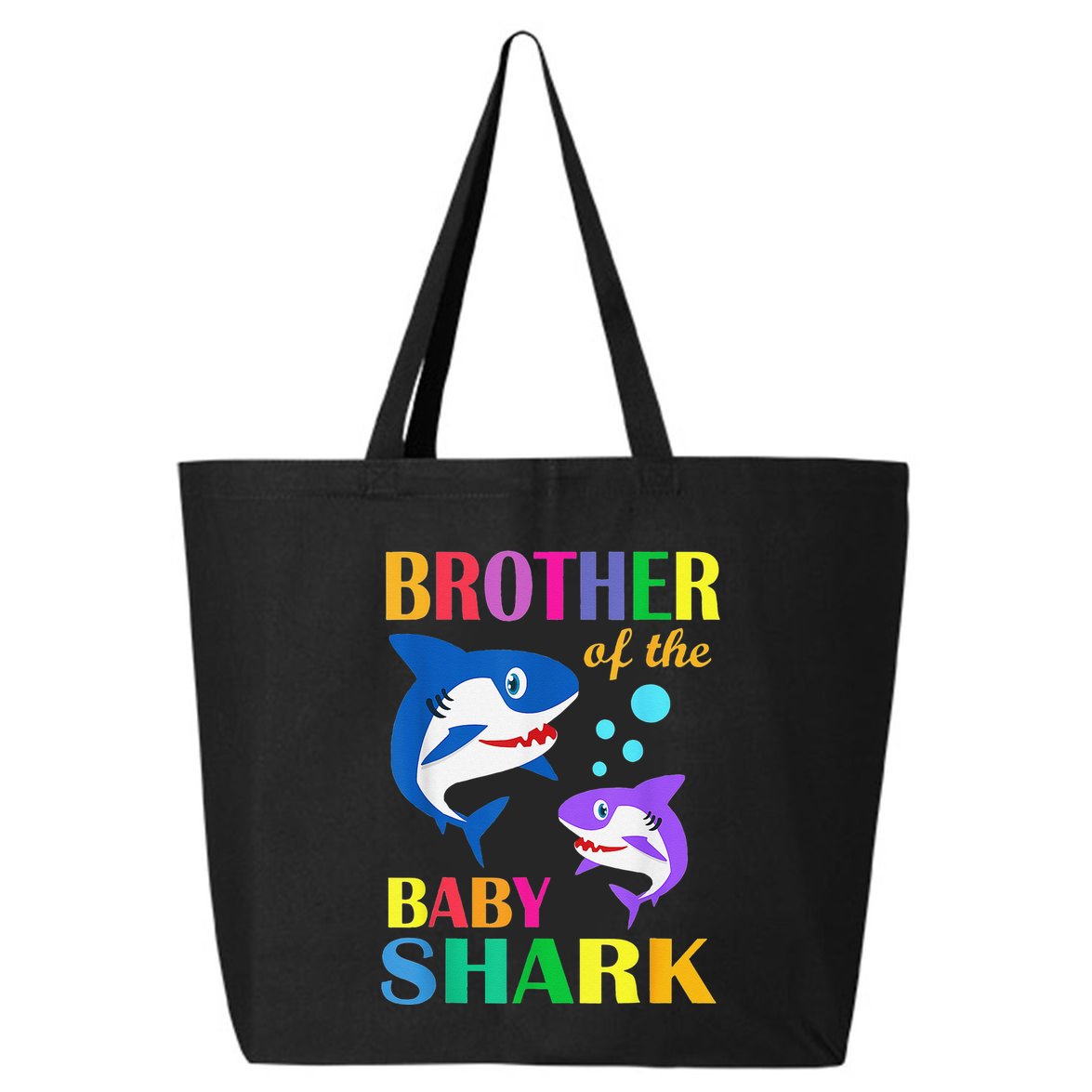 Brother Of The Baby Birthday Shark Brother Shark Christmas 25L Jumbo Tote
