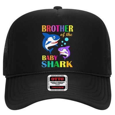 Brother Of The Baby Birthday Shark Brother Shark Christmas Trucker Hat