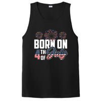 Born On The Fourth Of July 4th Of July Birthday Patriotic PosiCharge Competitor Tank