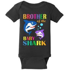 Brother Of The Baby Birthday Shark Brother Shark Christmas Baby Bodysuit