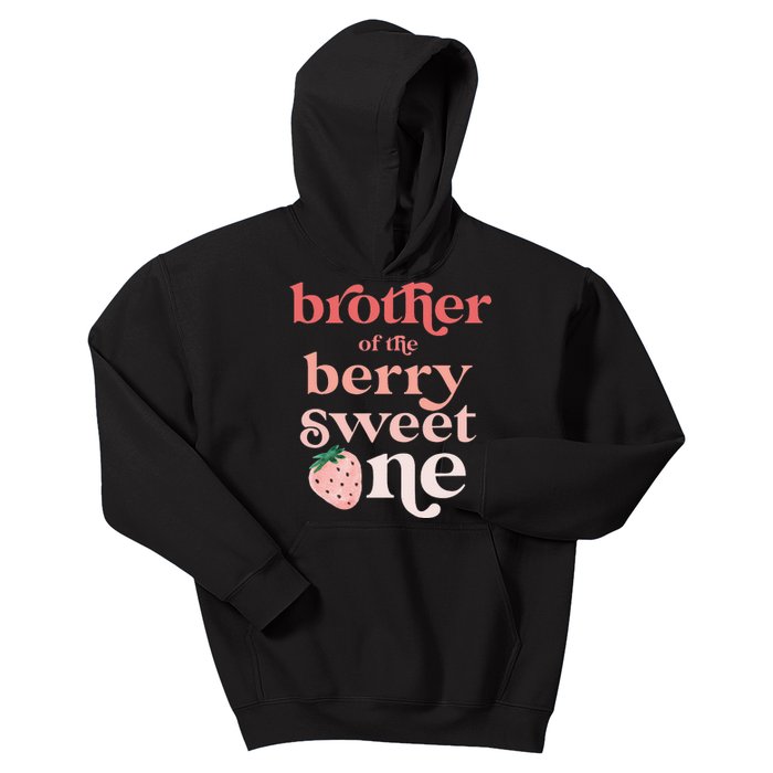 Brother of the Berry Sweet One Strawberry First Birthday 1st Kids Hoodie