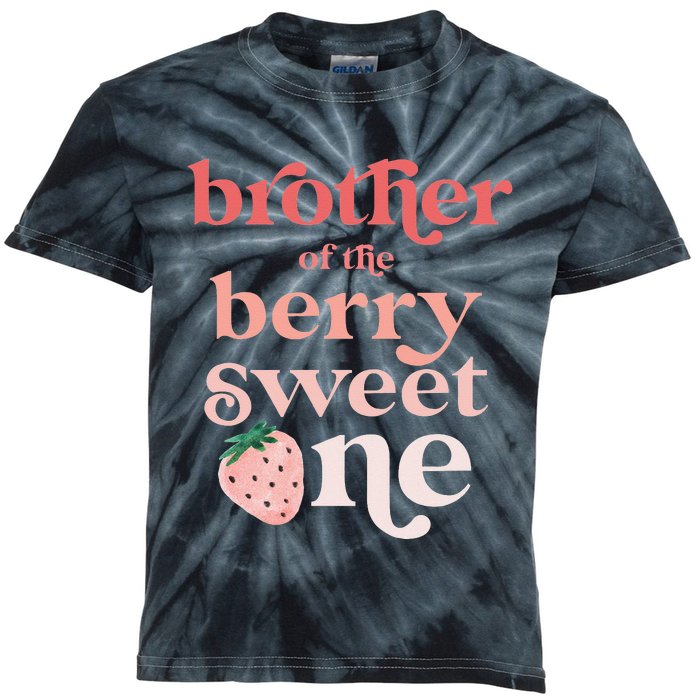 Brother of the Berry Sweet One Strawberry First Birthday 1st Kids Tie-Dye T-Shirt