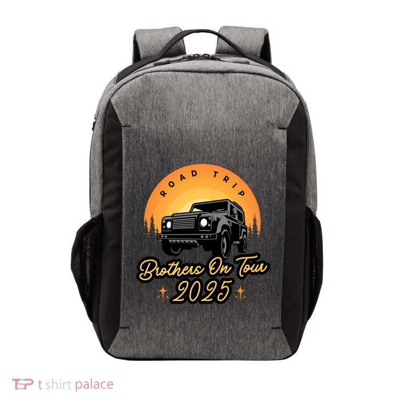 Brothers On Tou R Road Trip 2025 Retro Adventure Outfit Vector Backpack