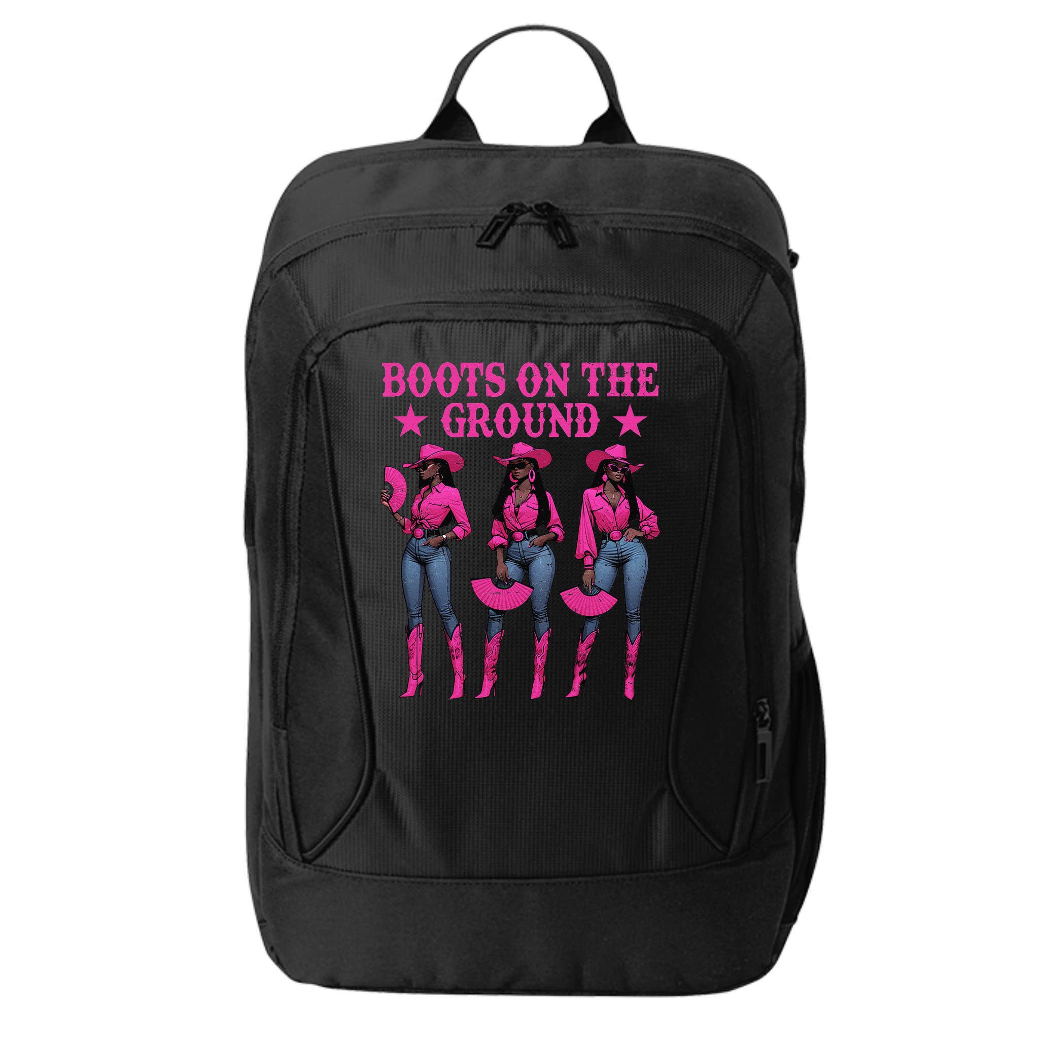 Boots On The Ground Western Southern Melanin Black Cowgirl City Backpack