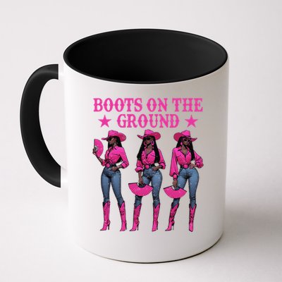 Boots On The Ground Western Southern Melanin Black Cowgirl Mug