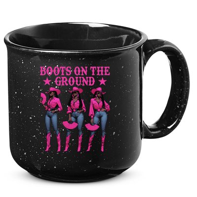 Boots On The Ground Western Southern Melanin Black Cowgirl 15oz Campfire Ceramic Mug