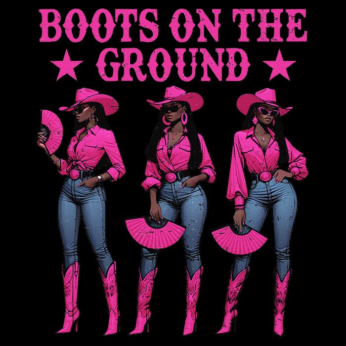 Boots On The Ground Western Southern Melanin Black Cowgirl Zip Tote Bag