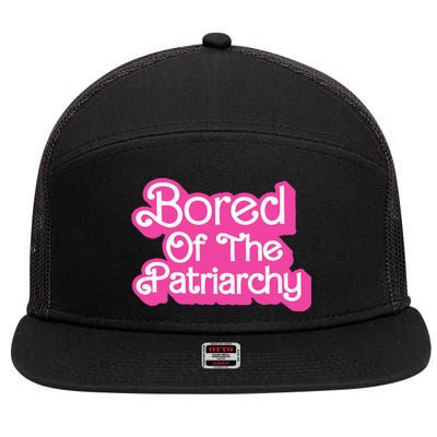 Bored Of The Patriarchy Apparel 7 Panel Mesh Trucker Snapback Hat