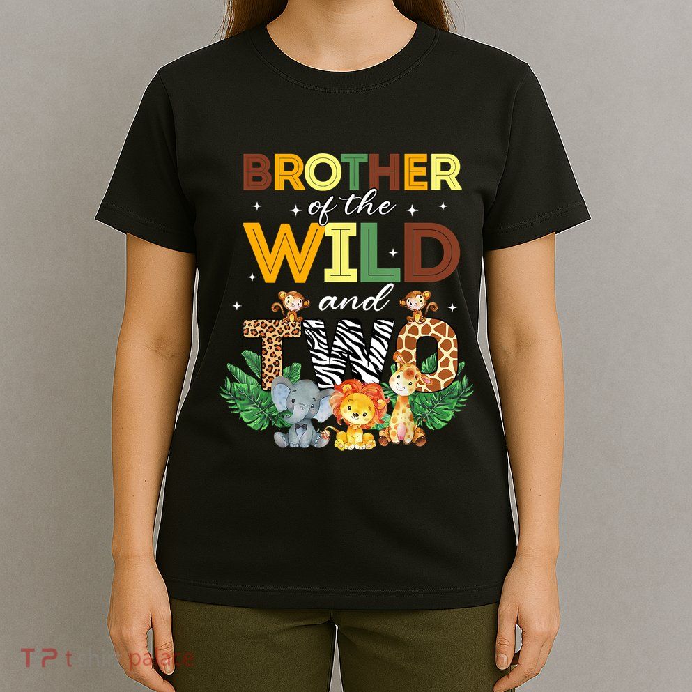 Brother Of The Wild Two Zoo Birthday Safari Jungle Animal T-Shirt