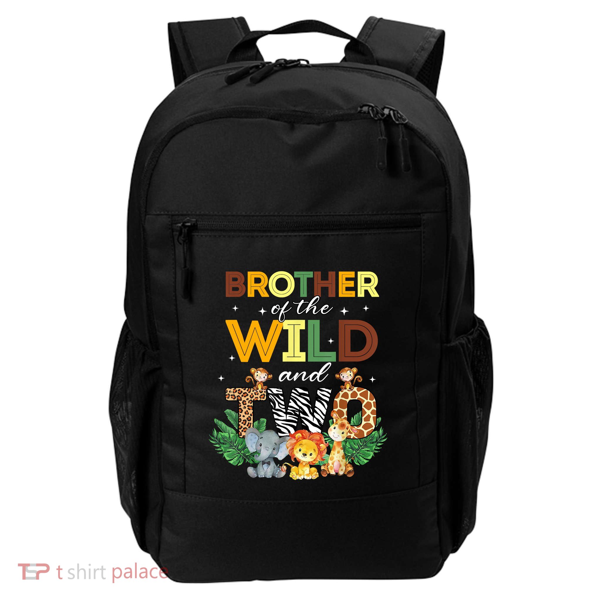 Brother Of The Wild Two Zoo Birthday Safari Jungle Animal Backpack