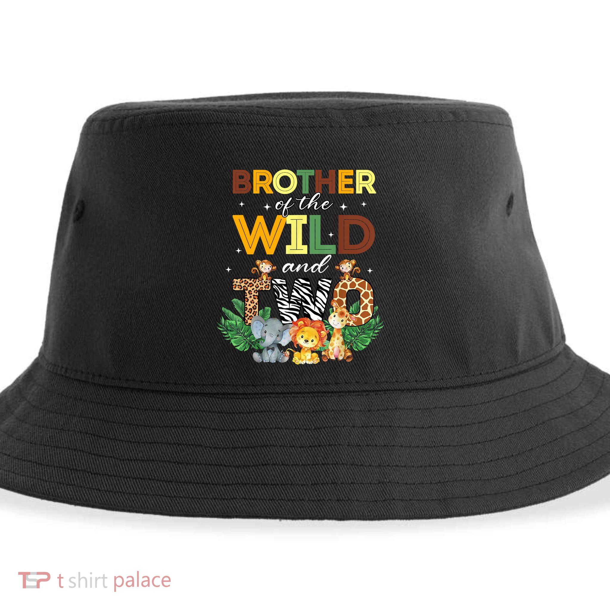 Brother Of The Wild Two Zoo Birthday Safari Jungle Animal Sustainable Bucket Hat
