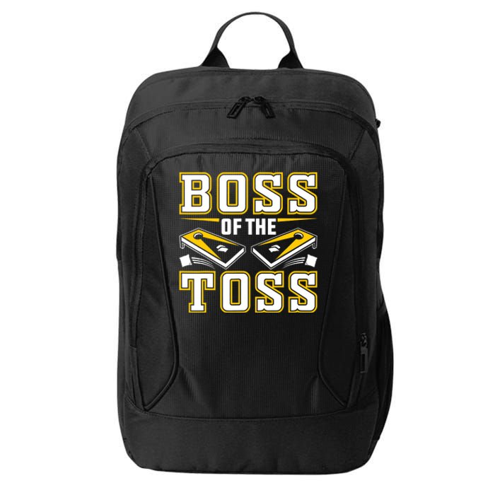 Boss Of The Toss Cornhole Funny City Backpack