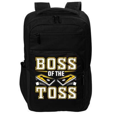 Boss Of The Toss Cornhole Funny Impact Tech Backpack