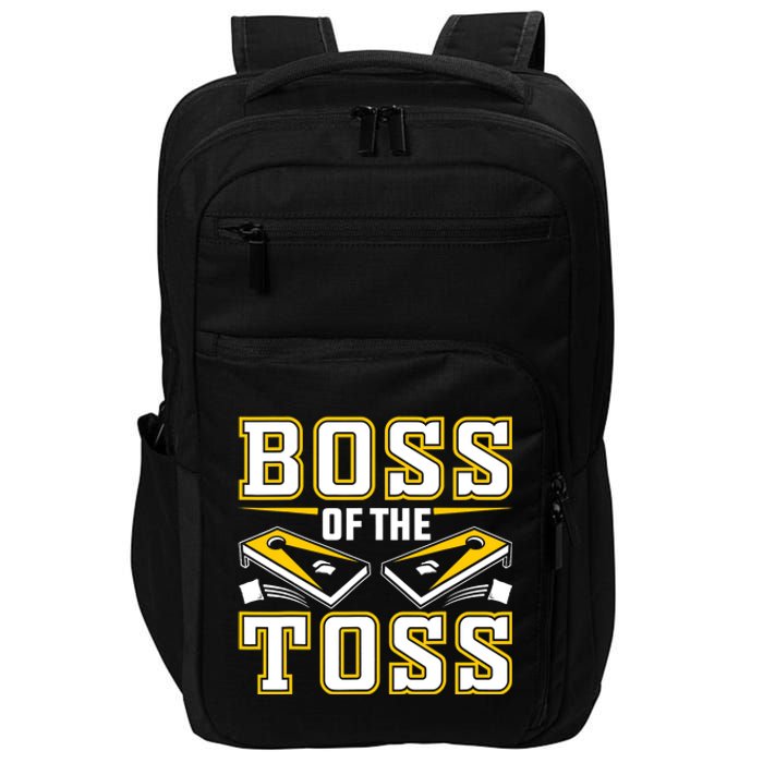 Boss Of The Toss Cornhole Funny Impact Tech Backpack