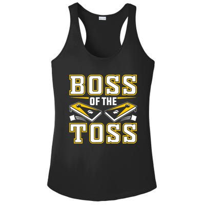 Boss Of The Toss Cornhole Funny Ladies PosiCharge Competitor Racerback Tank