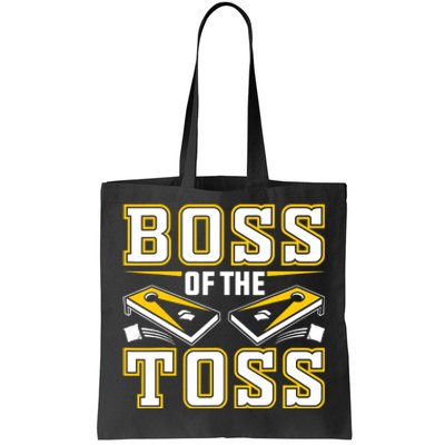 Boss Of The Toss Cornhole Funny Tote Bag