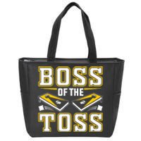 Boss Of The Toss Cornhole Funny Zip Tote Bag