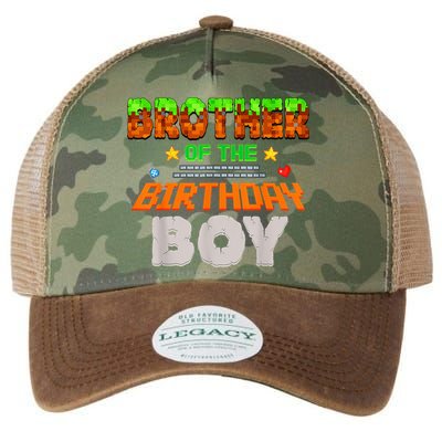 Brother Of The Birthday Boy Video Gamer Pixel Number Legacy Tie Dye Trucker Hat