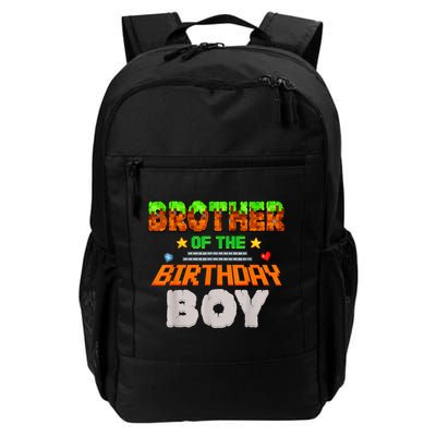 Brother Of The Birthday Boy Video Gamer Pixel Number Backpack