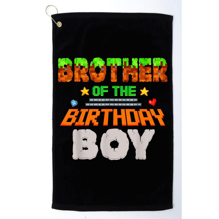 Brother Of The Birthday Boy Video Gamer Pixel Number Golf Towel