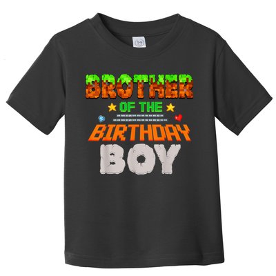 Brother Of The Birthday Boy Video Gamer Pixel Number Toddler T-Shirt