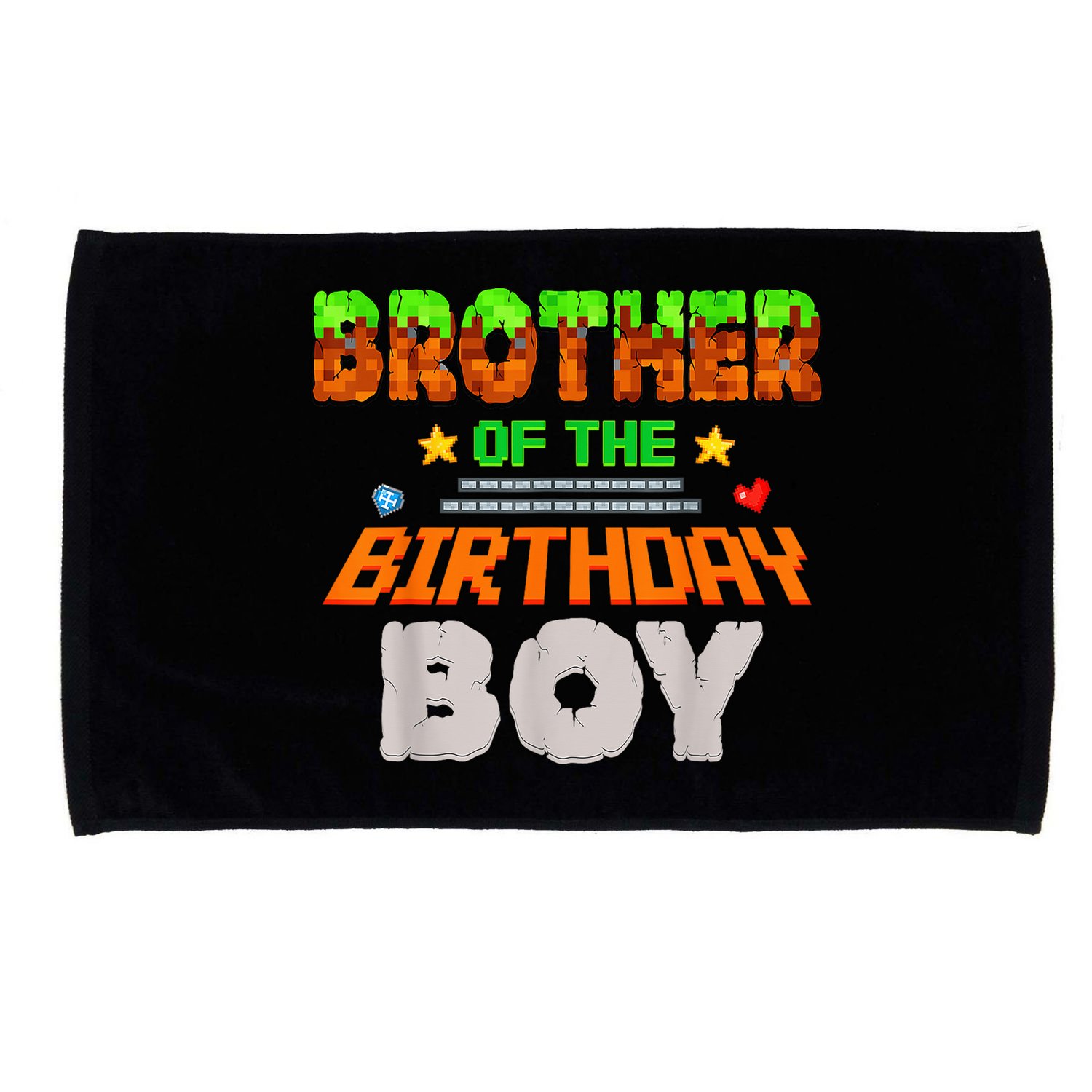Brother Of The Birthday Boy Video Gamer Pixel Number Microfiber Hand Towel