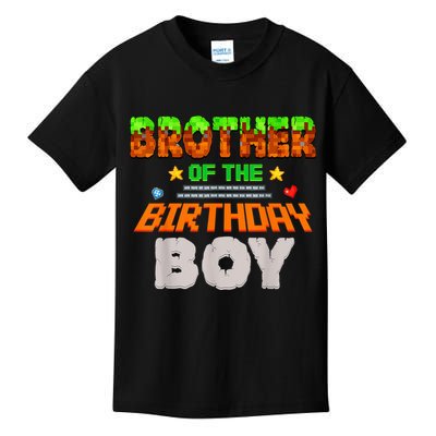 Brother Of The Birthday Boy Video Gamer Pixel Number Kids T-Shirt