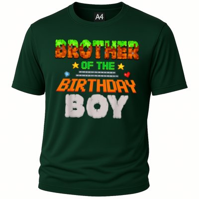 Brother Of The Birthday Boy Video Gamer Pixel Number Cooling Performance Crew T-Shirt