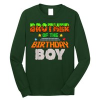 Brother Of The Birthday Boy Video Gamer Pixel Number Long Sleeve Shirt